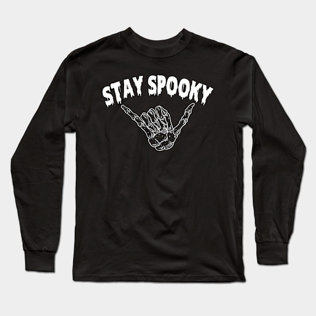 Shaka skeleton hand Halloween and Fall Season Long Sleeve T-Shirt by CaptainHobbyist